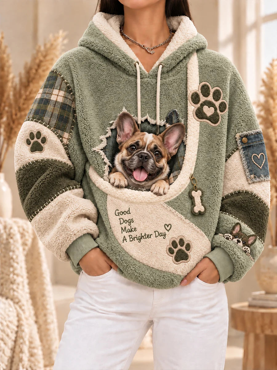 Women‘s Fun Animals Hoodie with Pocket for Dogs Cats Dogs Hoodie