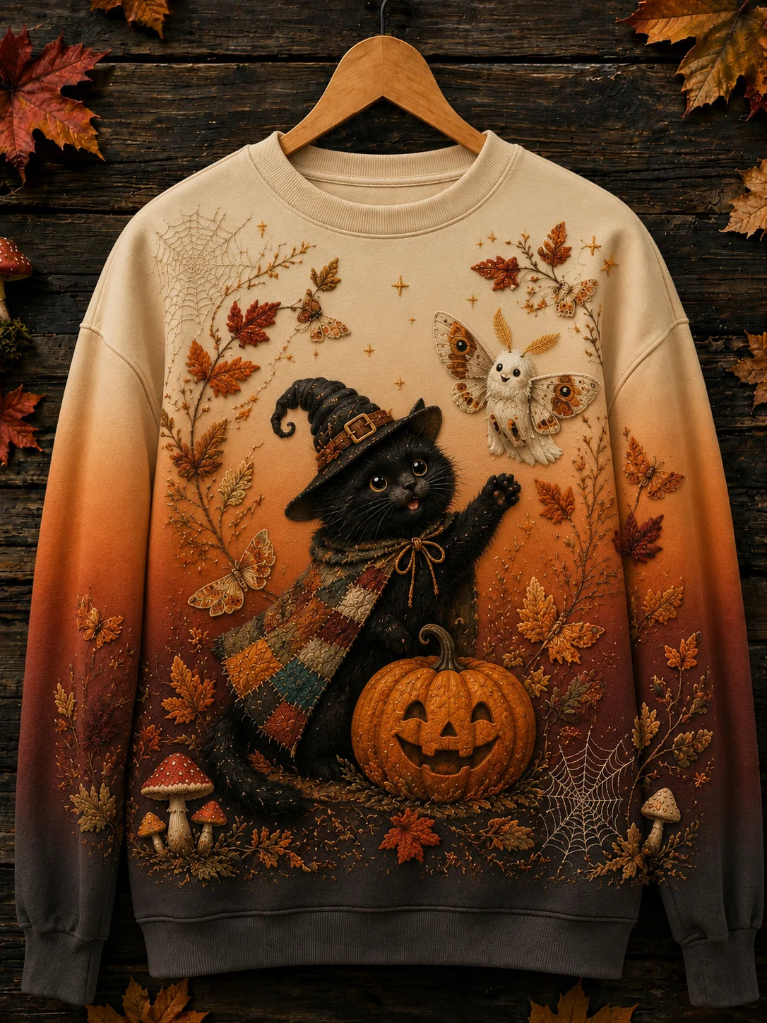 Women's Halloween Animal Print Sweatshirt