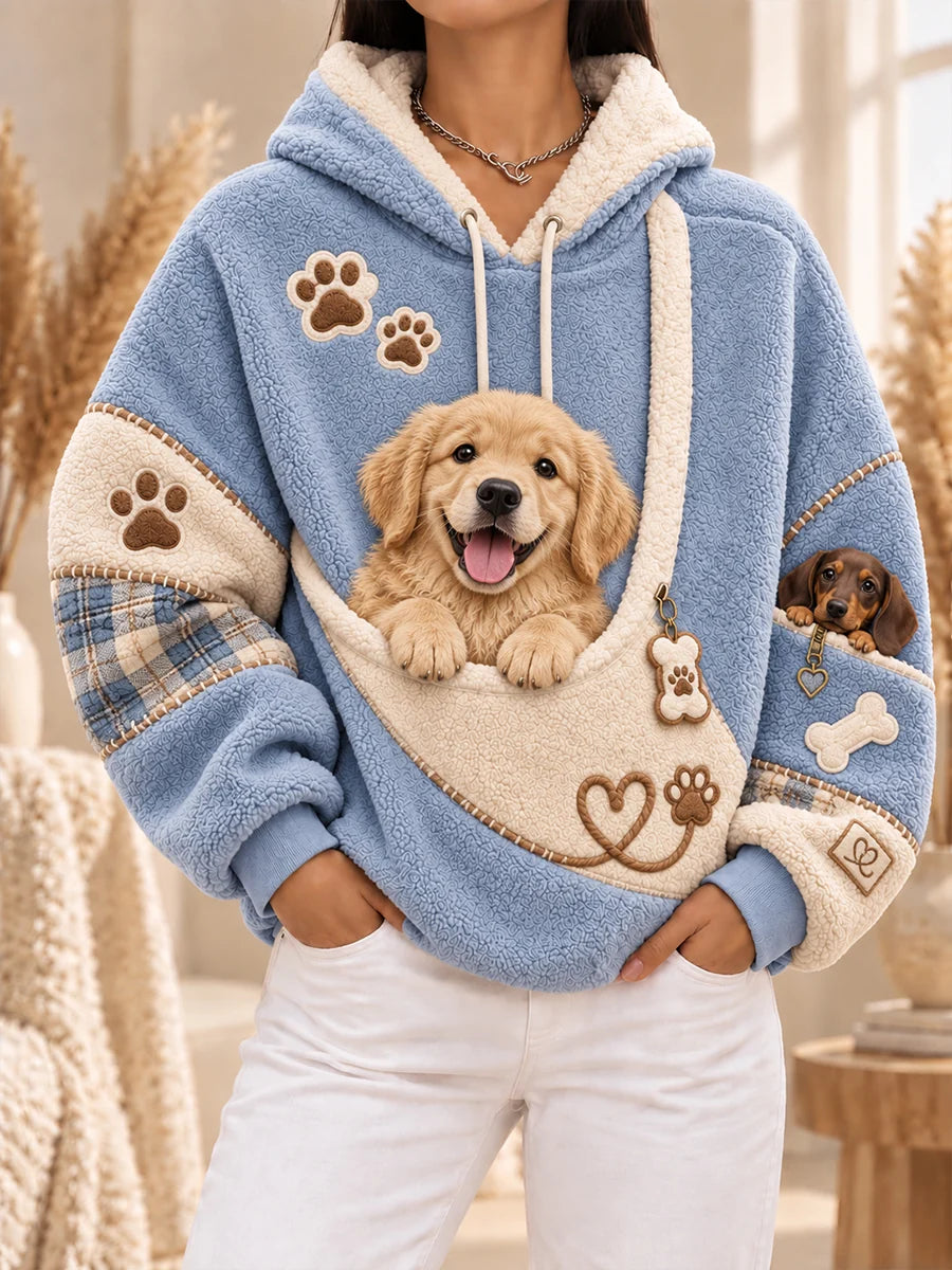 Women‘s Fun Animals Hoodie with Pocket for Dogs Cats Dogs Hoodie