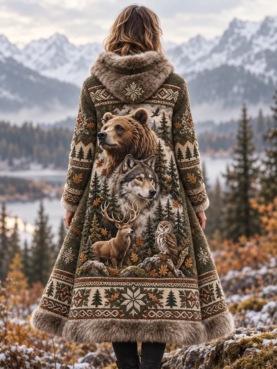 Women's Nordic Animal Flannel Jacket