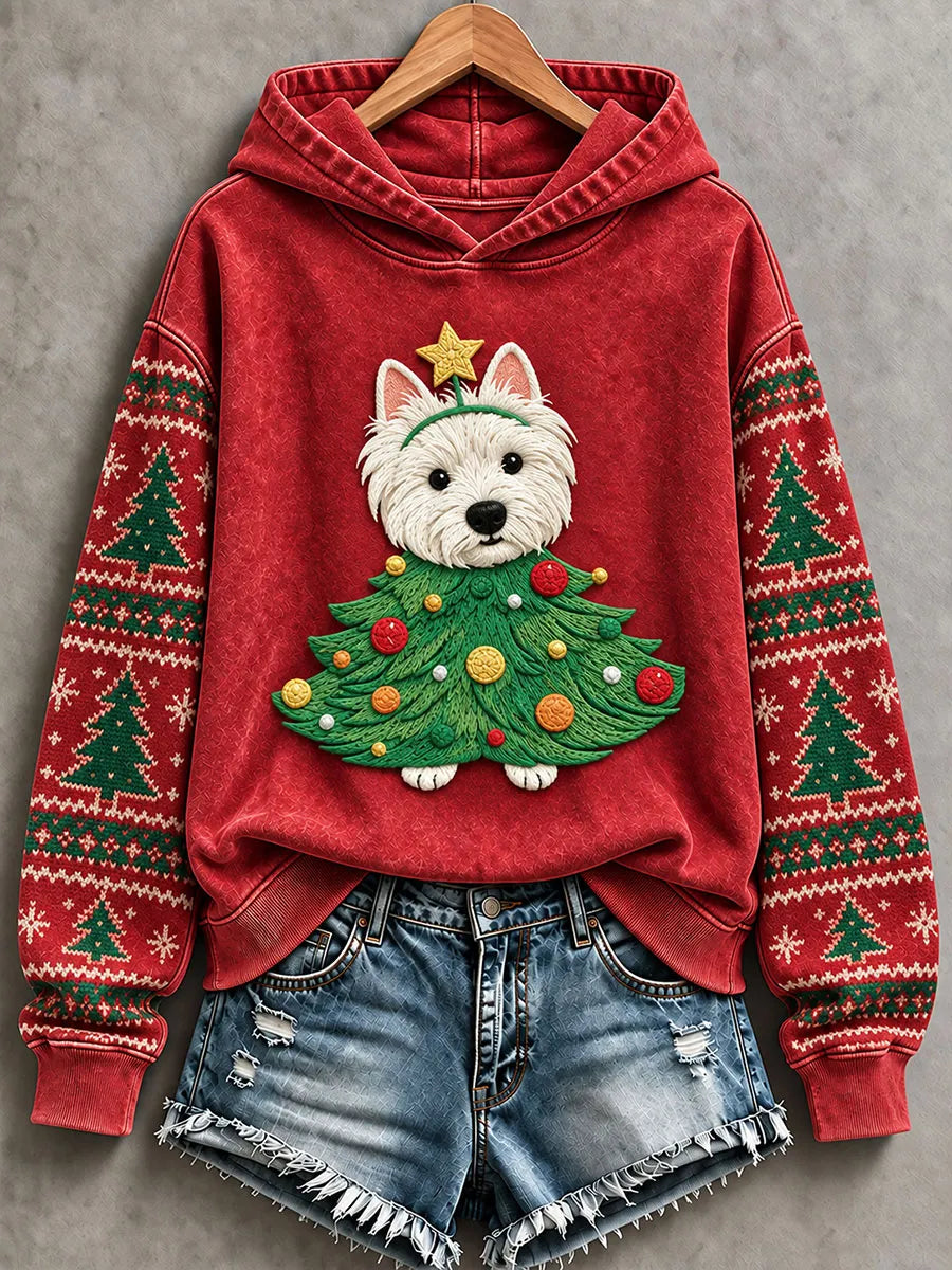 Women's Christmas Tree West Highland Regular Sweatshirt
