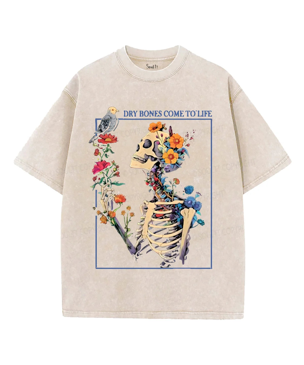 Dry Bones Come To Life Unisex Washed Christian T-shirt