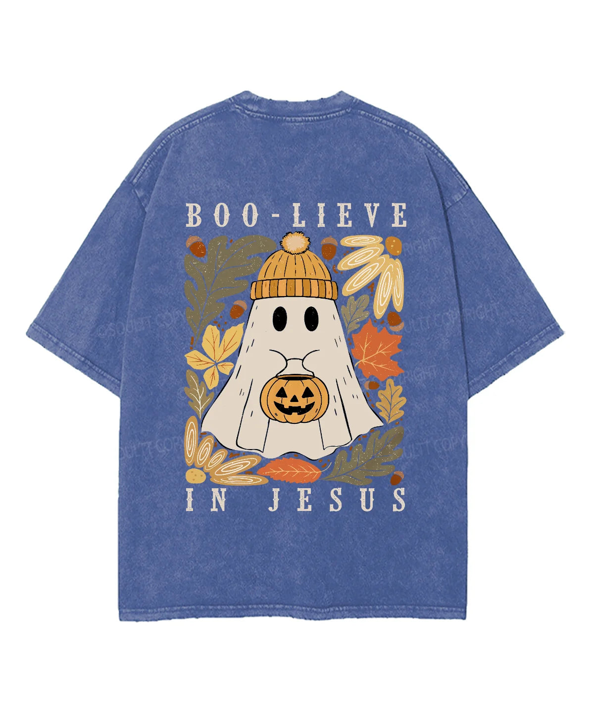 Boolieve In Jesus Double Sided Unisex Washed Christian T-shirt