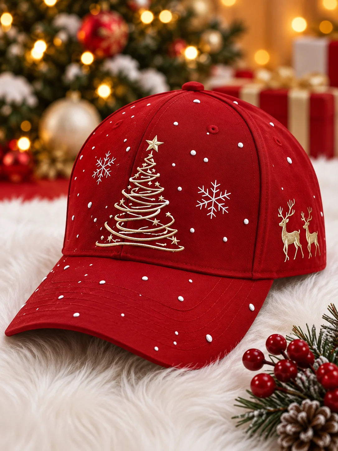 Christmas Print Hat
