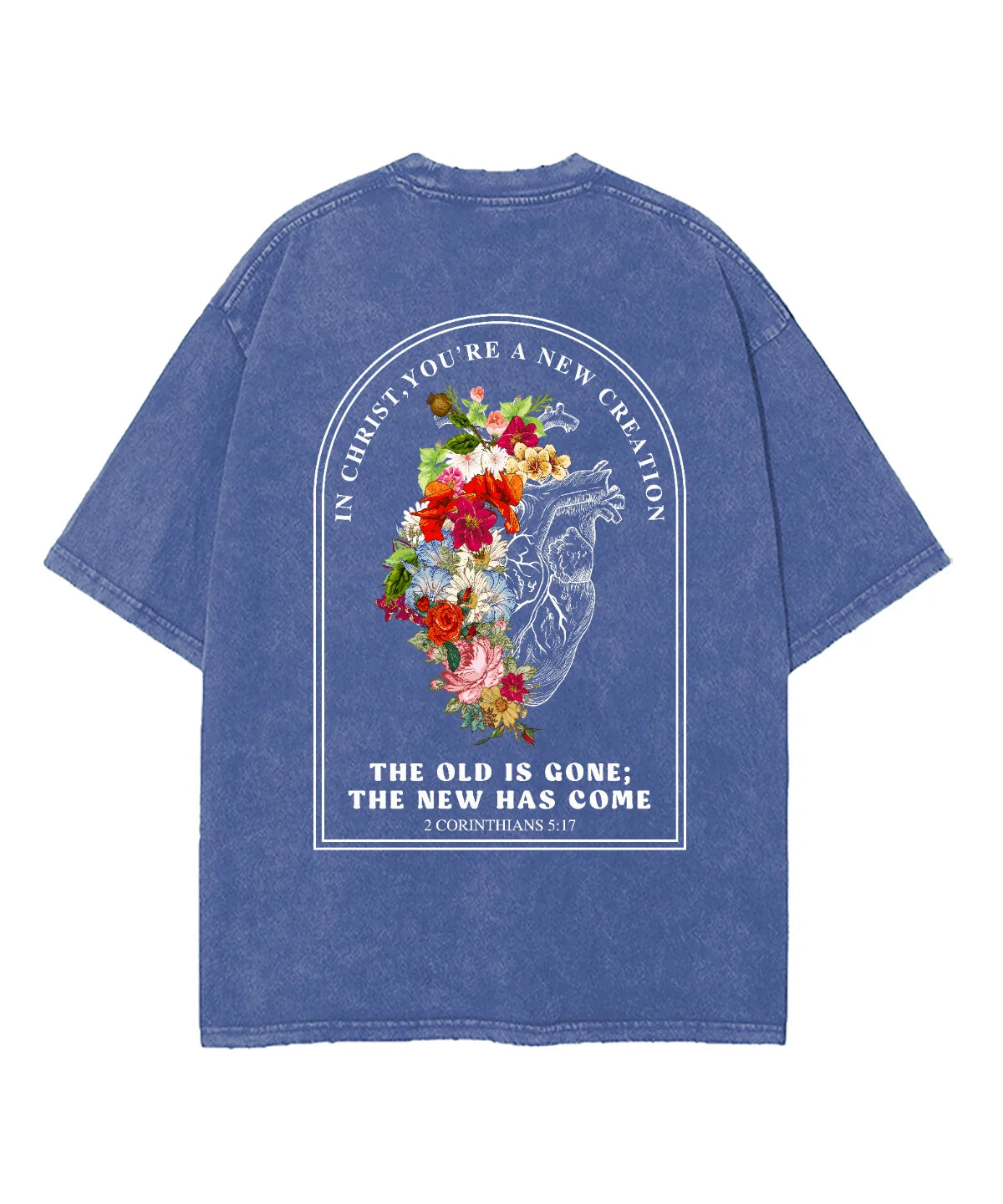 You're A New Creation Double Sided Washed Christian T-shirt
