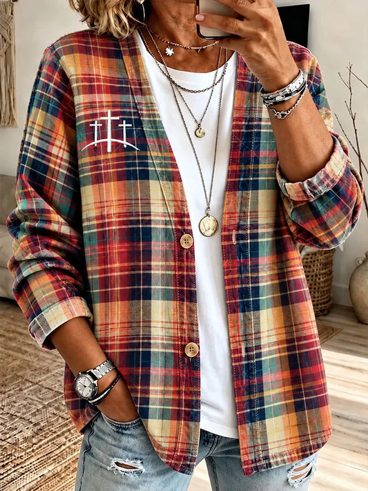 Women's Casual Faith Printed Cardigan