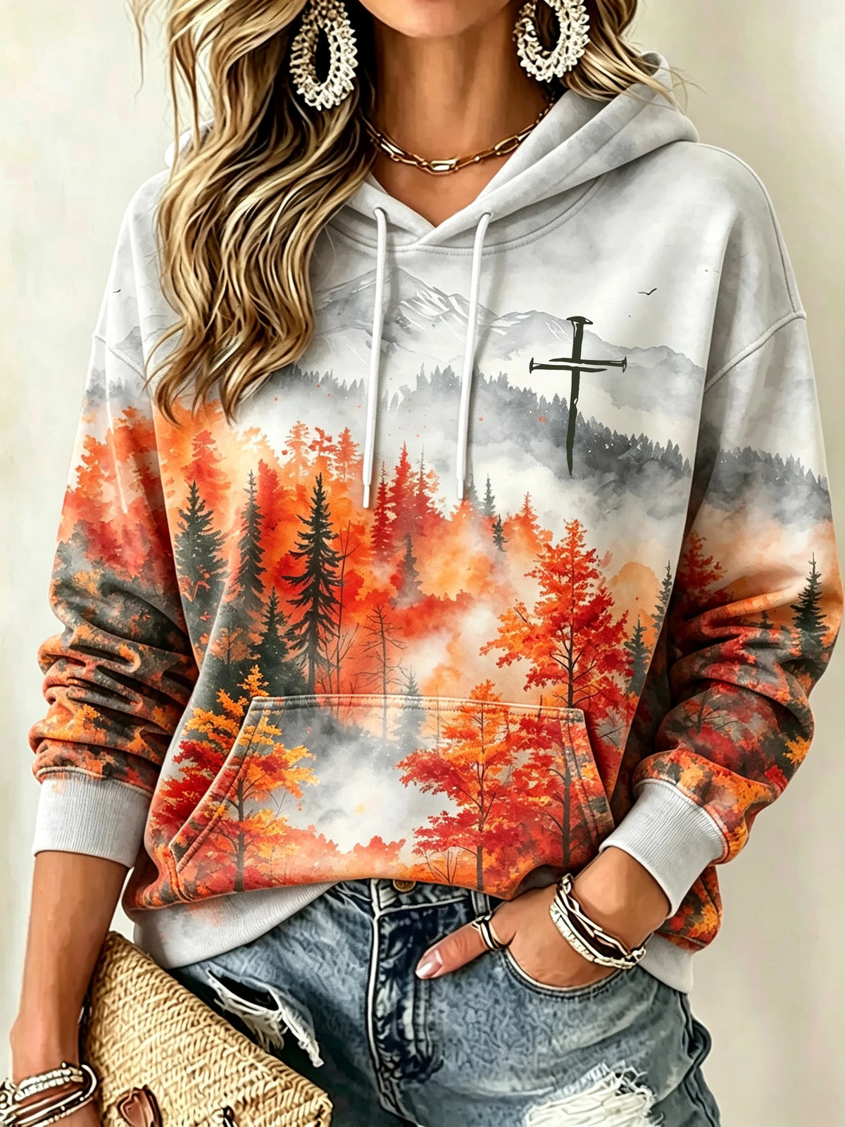 Women's Faith Print Casual Sweatshirt