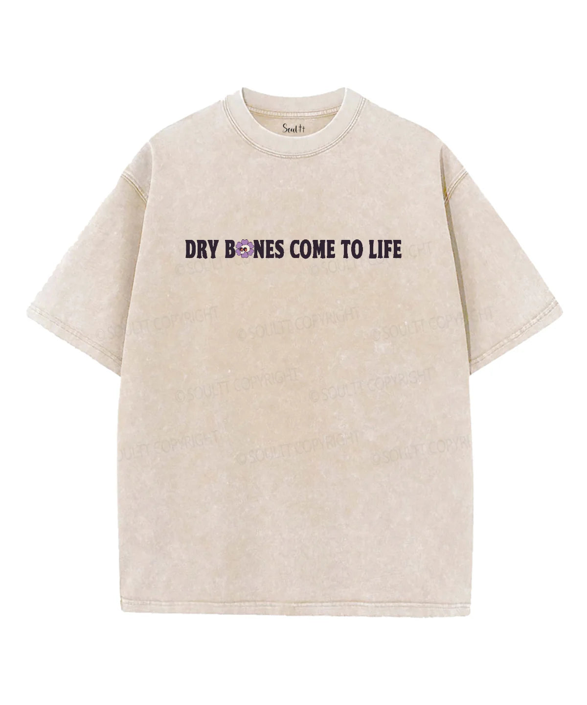 Dry Bones Come To Life Double Sided Unisex Washed Christian T-shirt