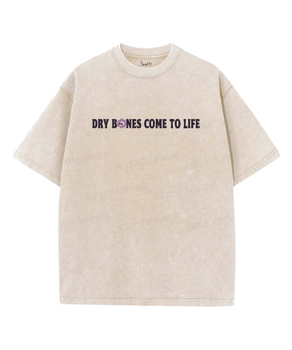 Dry Bones Come To Life Double Sided Unisex Washed Christian T-shirt