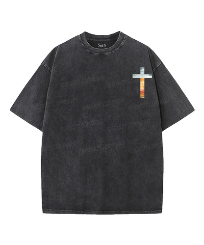 His Mercies Are New Double Sided Unisex Washed Christian T-shirt