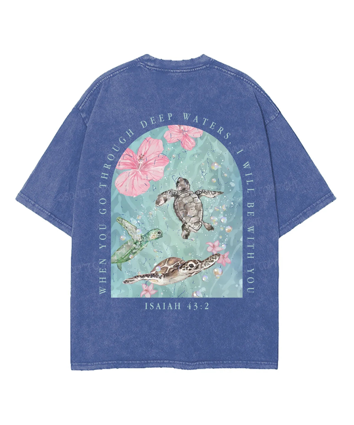 I Will Be With You Double Sided Unisex Washed Christian T-shirt
