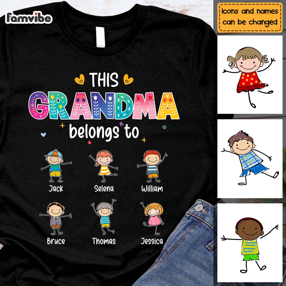 Personalized This Grandma Belongs To Shirt - Hoodie - Sweatshirt 24066