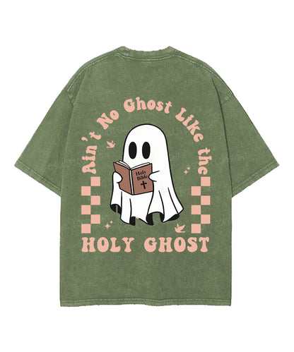 Holy Ghost Double Sided Unisex Washed Christian T-shirt