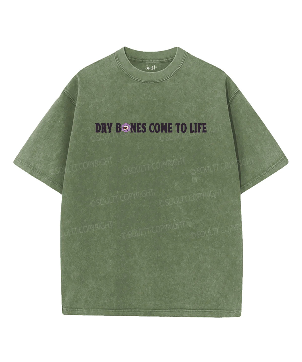 Dry Bones Come To Life Double Sided Unisex Washed Christian T-shirt