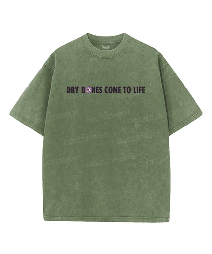 Dry Bones Come To Life Double Sided Unisex Washed Christian T-shirt