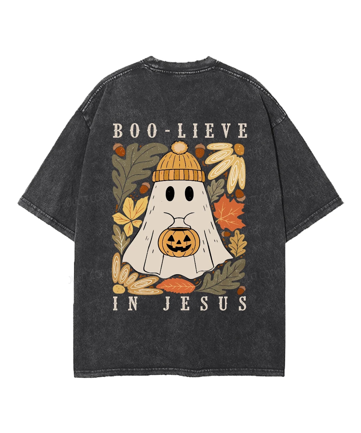 Boolieve In Jesus Double Sided Unisex Washed Christian T-shirt