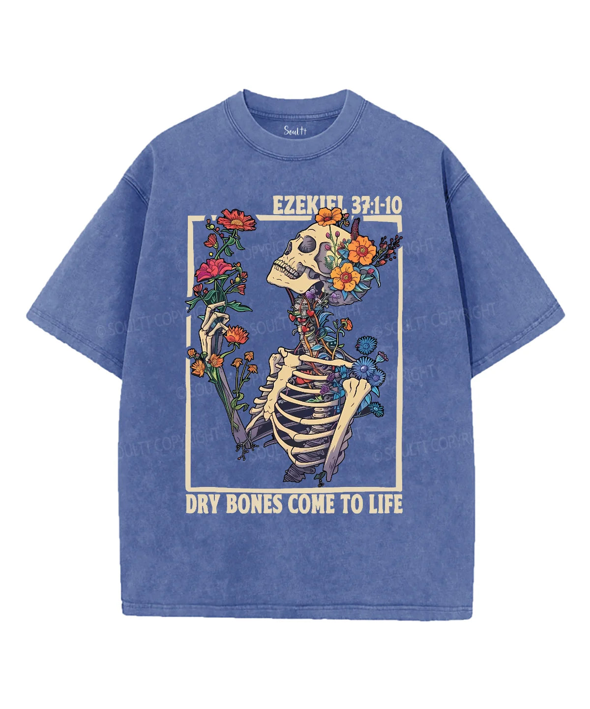 Dry Bones Come To Life Unisex Washed Christian T-shirt