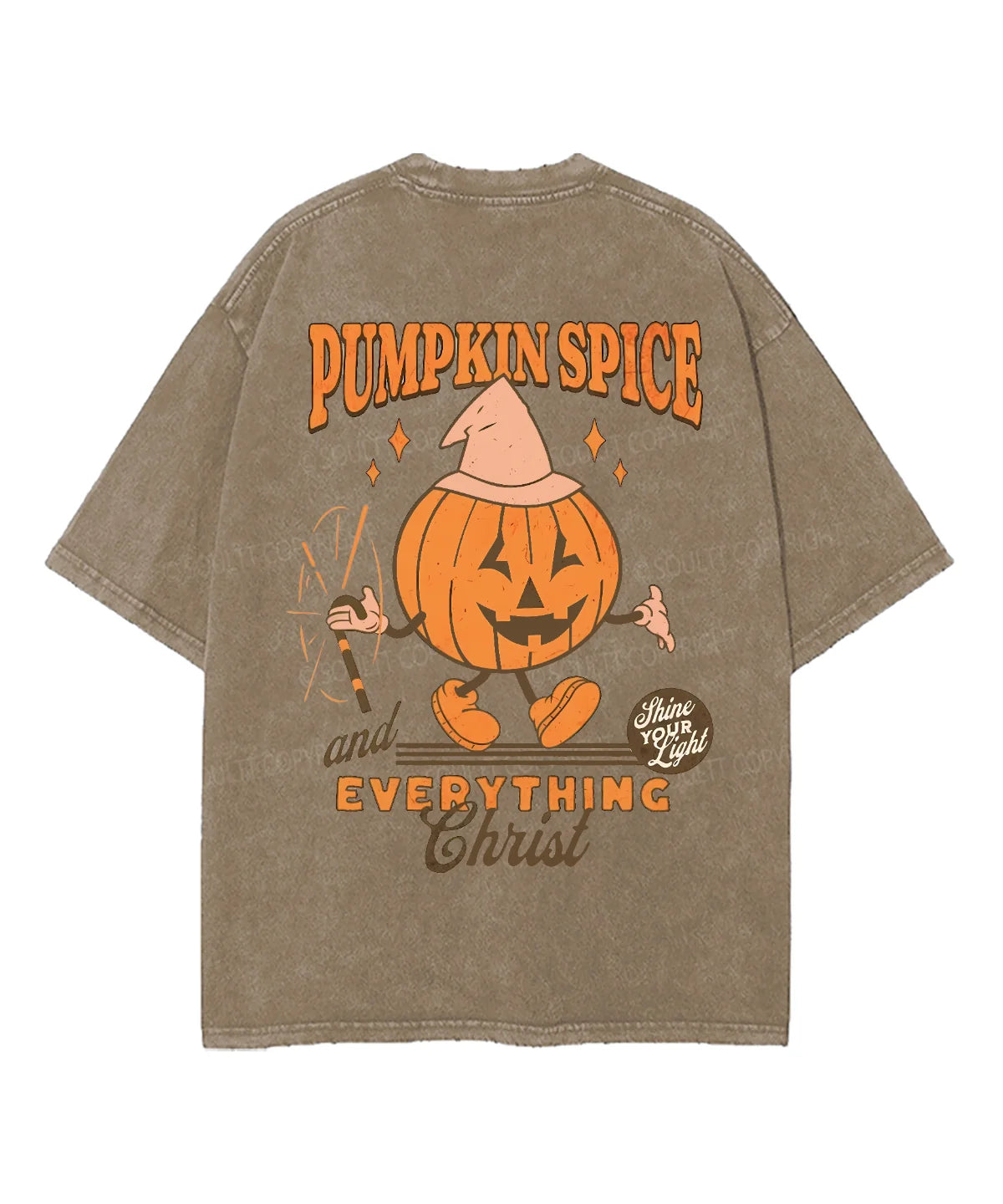 Pumpkin Spice Double Sided Unisex Washed Christian T-shirt