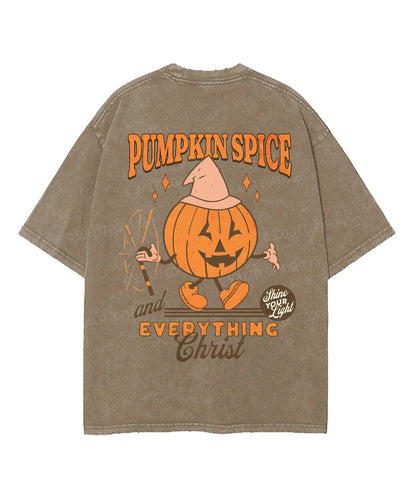 Pumpkin Spice Double Sided Unisex Washed Christian T-shirt