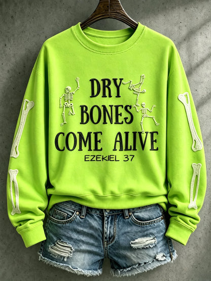 Women's Casual Printed Long-Sleeve Sweatshirt