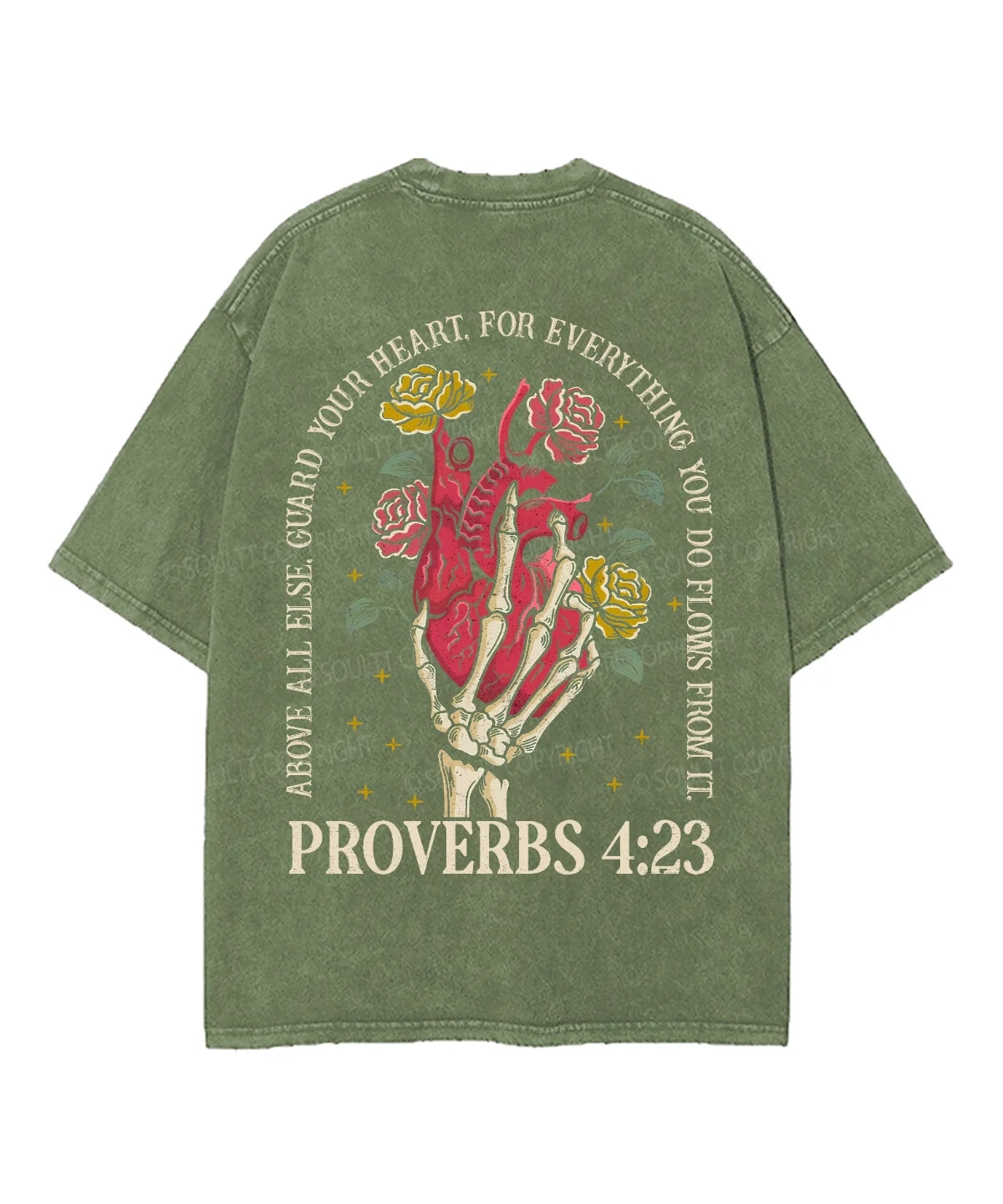 Guard Your Heart Double Sided Unisex Washed Christian T-shirt