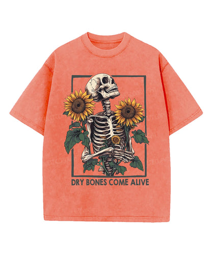 Dry Bones Come Alive Washed Christian T-shirt