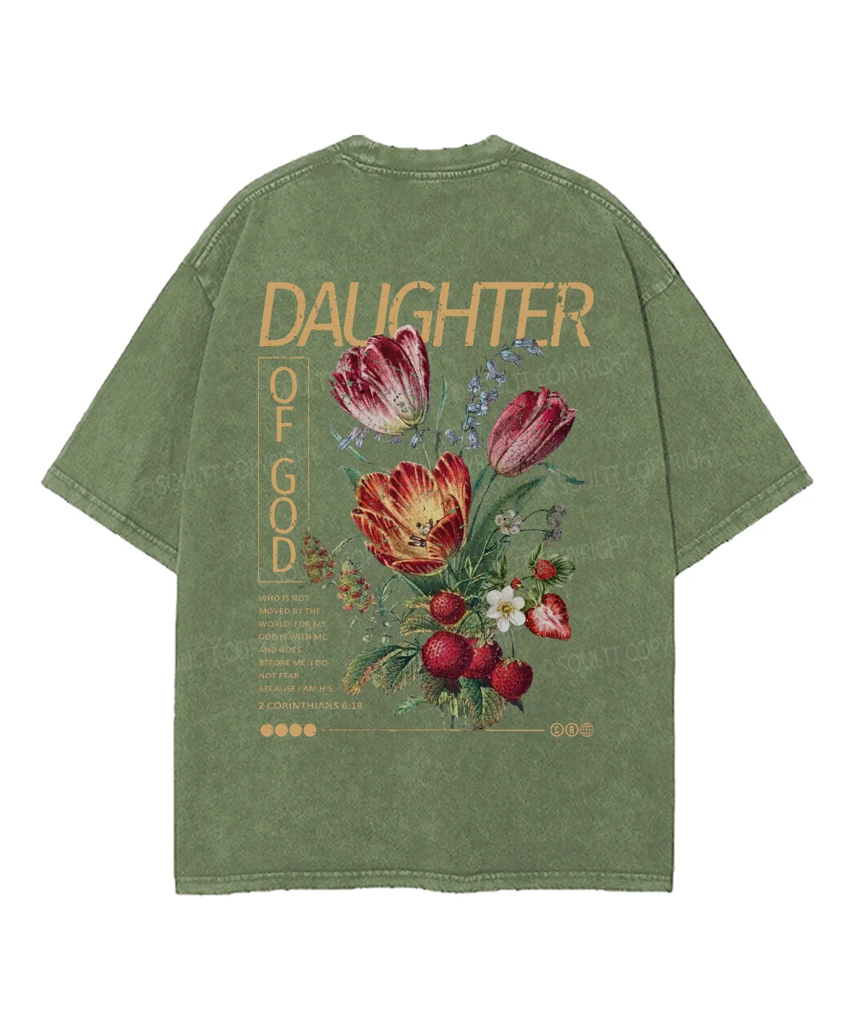 Daughter Of God Double Sided Washed Christian T-shirt