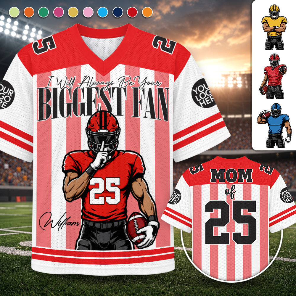 I'll Always Be Your Biggest Fan - Custom Clipart Personalized For Football Players Football Family NA04