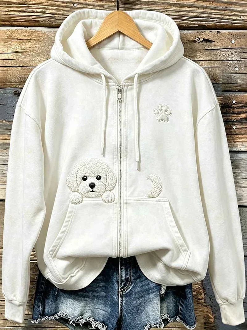Women's Vintage Animal Print Hoodie