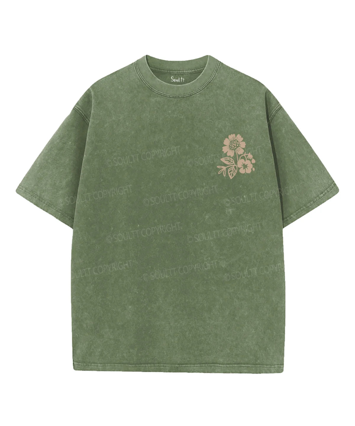 Consider How The Wildflower Grow Double Sided Unisex Washed Christian T-shirt