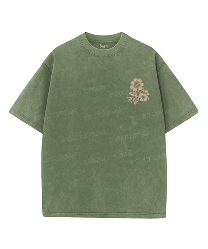Consider How The Wildflower Grow Double Sided Unisex Washed Christian T-shirt