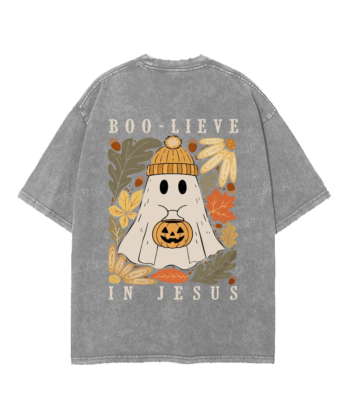 Boolieve In Jesus Double Sided Unisex Washed Christian T-shirt