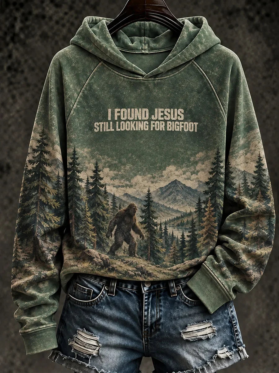 Women's "I Found Jesus, Still Looking for Bigfoot" Graphic T-Shirt
