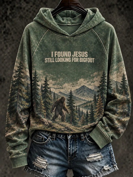 Women's "I Found Jesus, Still Looking for Bigfoot" Graphic T-Shirt
