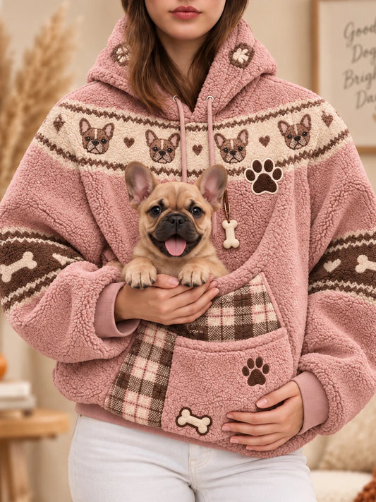 Women‘s Fun Animals Hoodie With Pocket For Dogs Cats Dogs Hoodie