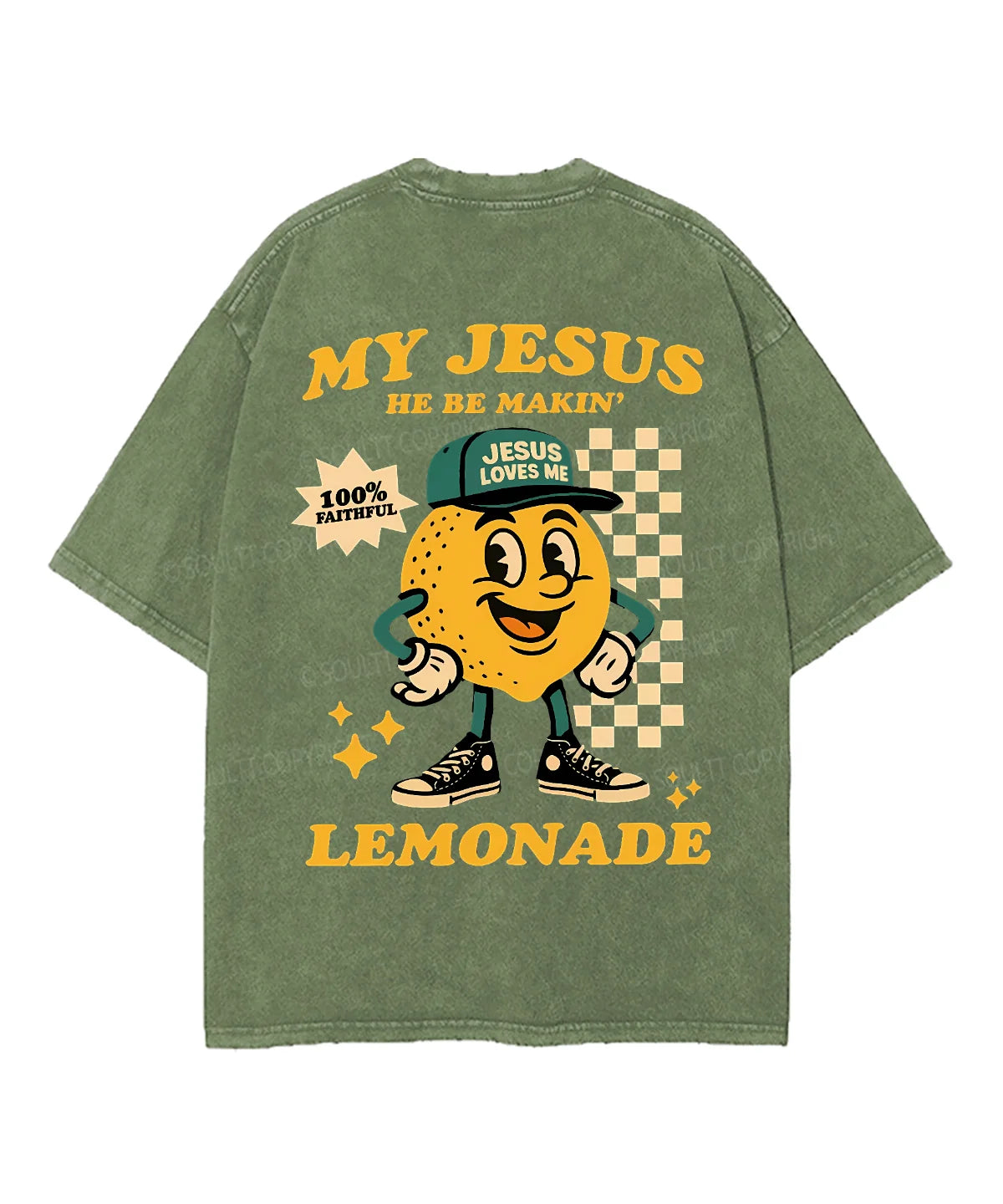Life Gave Me Some Lemons Double Sided Unisex Washed Christian T-shirt
