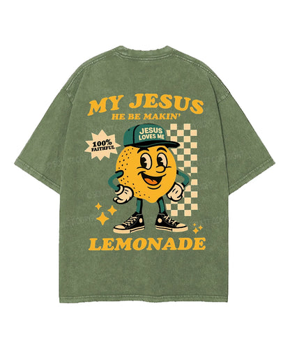 Life Gave Me Some Lemons Double Sided Unisex Washed Christian T-shirt