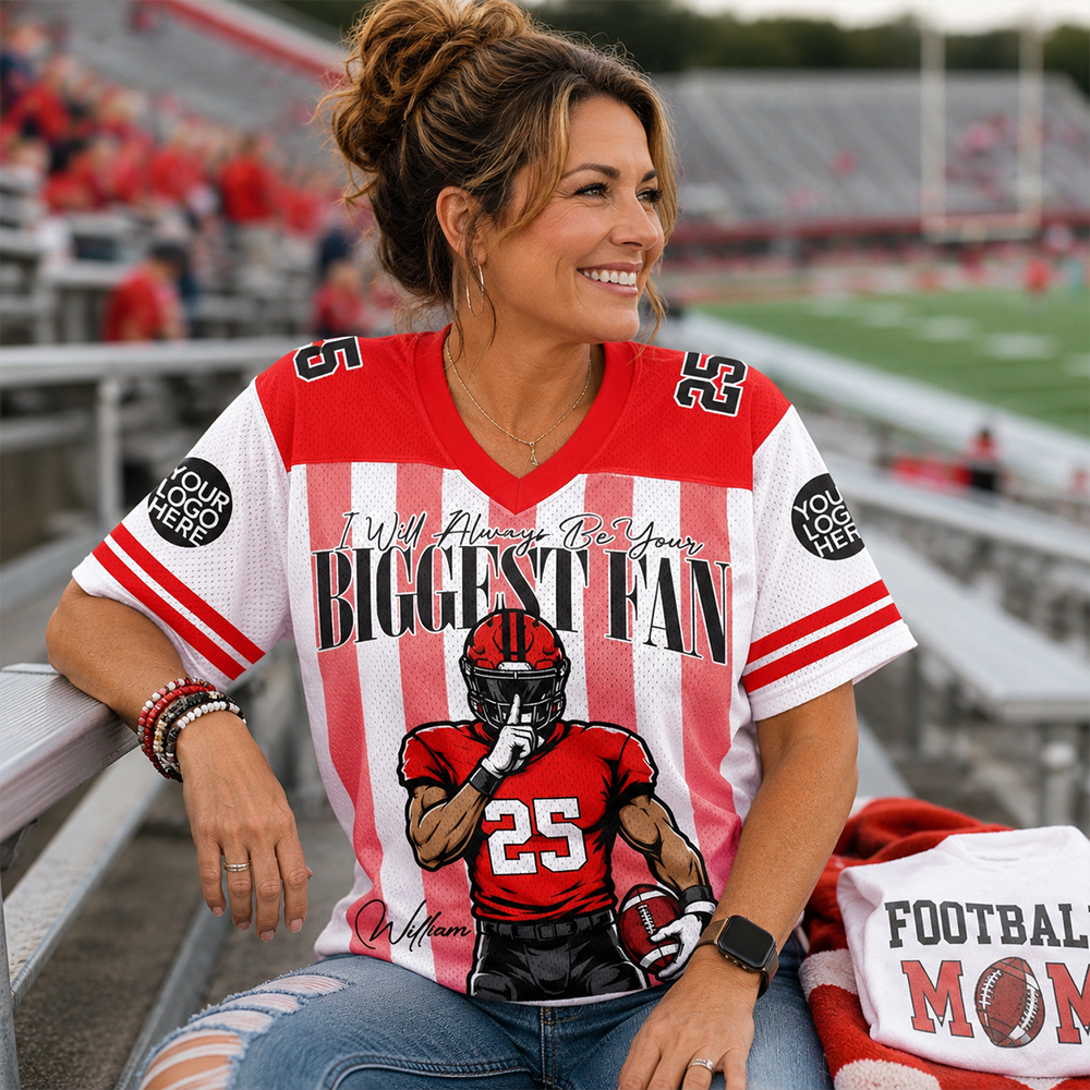 I'll Always Be Your Biggest Fan - Custom Clipart Personalized For Football Players Football Family NA04