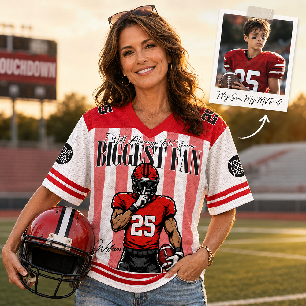 I'll Always Be Your Biggest Fan - Custom Clipart Personalized For Football Players Football Family NA04