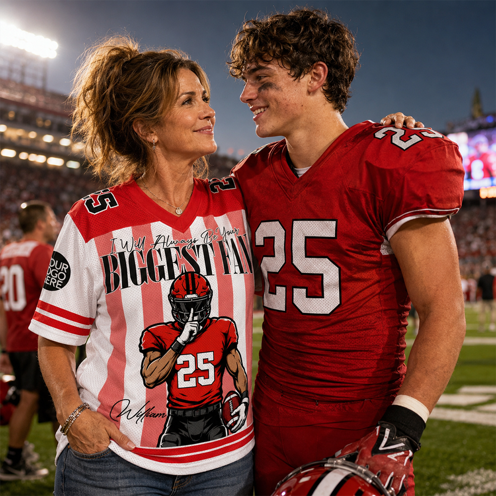 I'll Always Be Your Biggest Fan - Custom Clipart Personalized For Football Players Football Family NA04