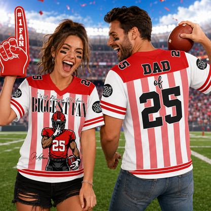 I'll Always Be Your Biggest Fan - Custom Clipart Personalized For Football Players Football Family NA04