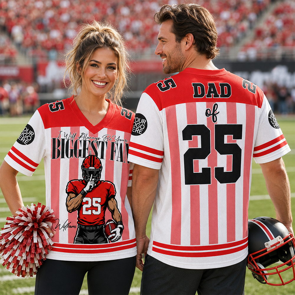 I'll Always Be Your Biggest Fan - Custom Clipart Personalized For Football Players Football Family NA04