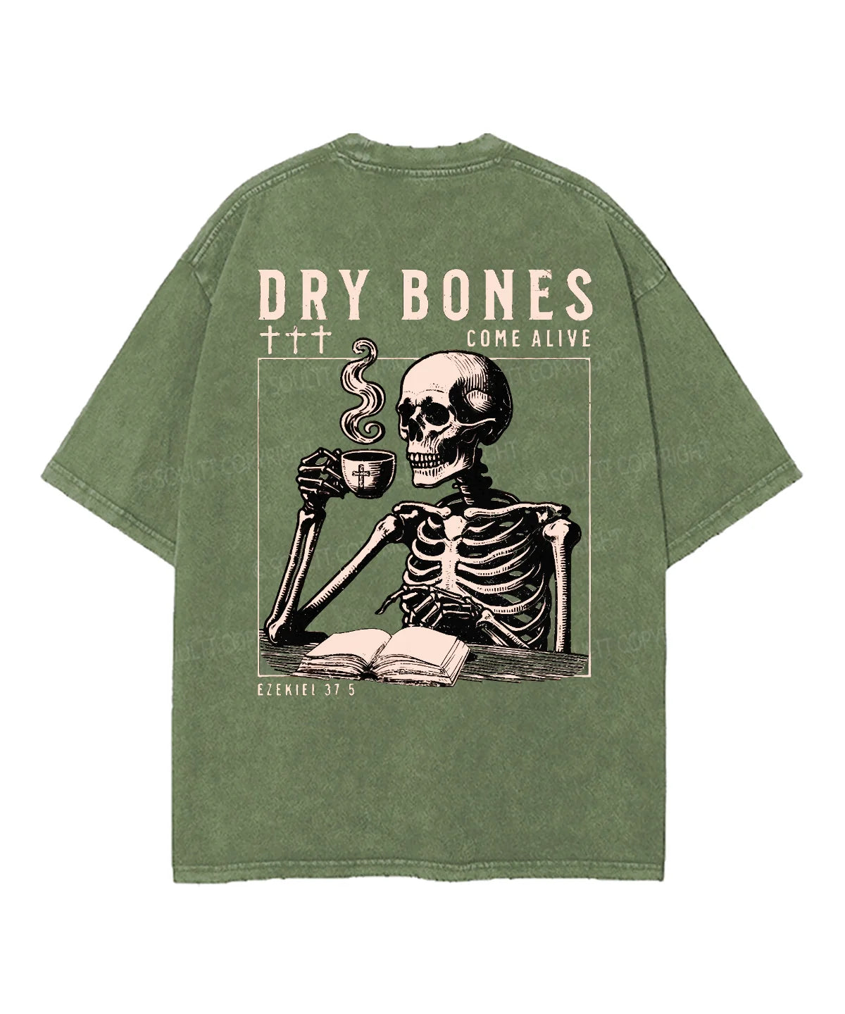 Dry Bones Double Sided Unisex Washed Christian T-shirt