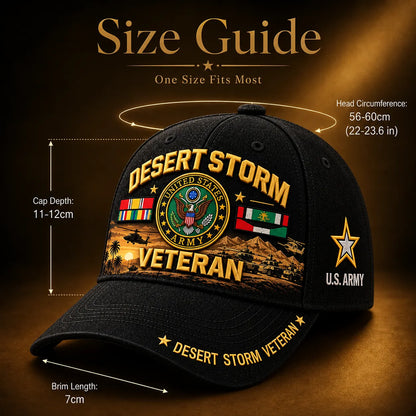 🏆Last Day Promo: 45% OFF! 🏜️Desert Storm Veteran Tribute Cap （1991–2026 -35TH ANNIVERSARY）