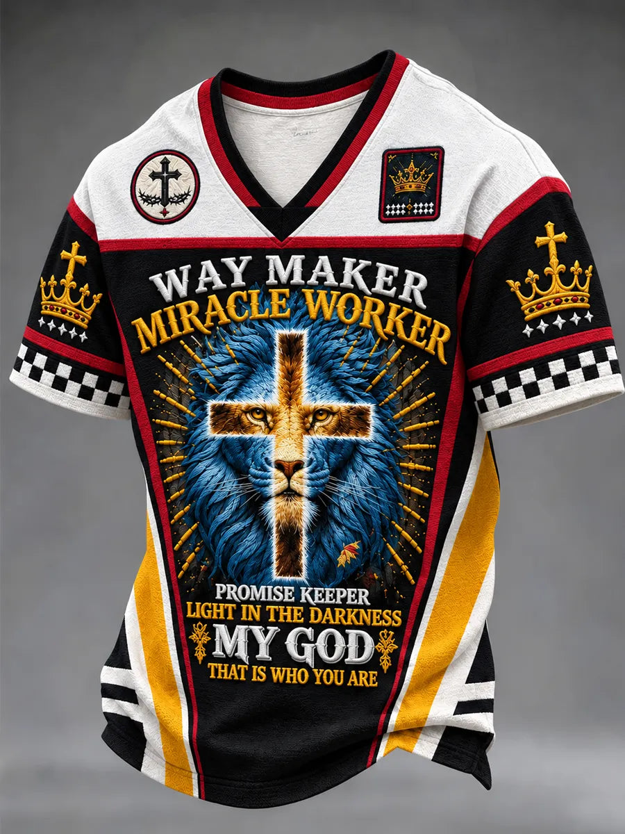 Men's Christian Way Maker Short Sleeve V-neck T-shirt