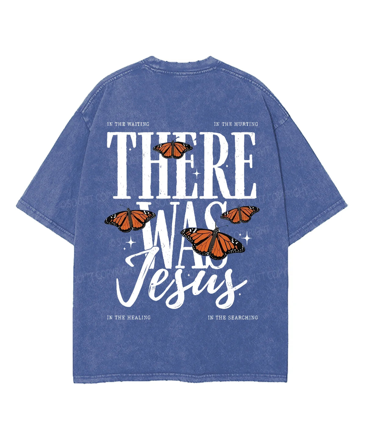 There Was Jesus Double Sided Unisex Washed Christian T-shirt