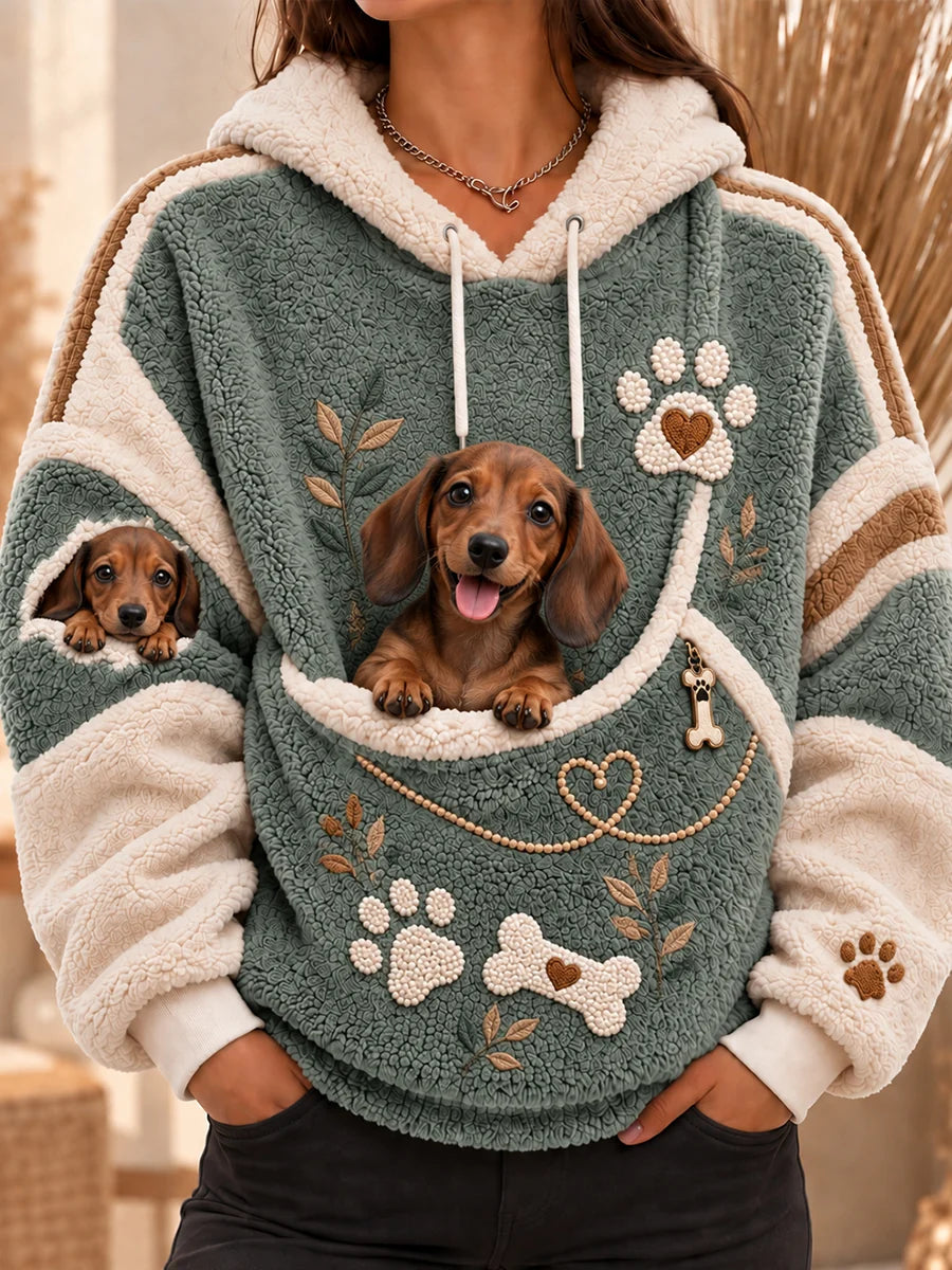 Women‘s Fun Animals Hoodie With Pocket For Dogs Cats Dogs Hoodie