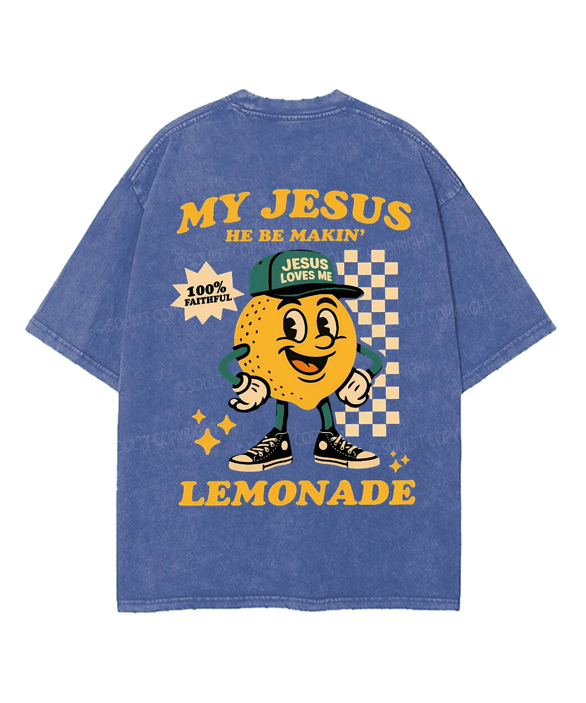 Life Gave Me Some Lemons Double Sided Unisex Washed Christian T-shirt