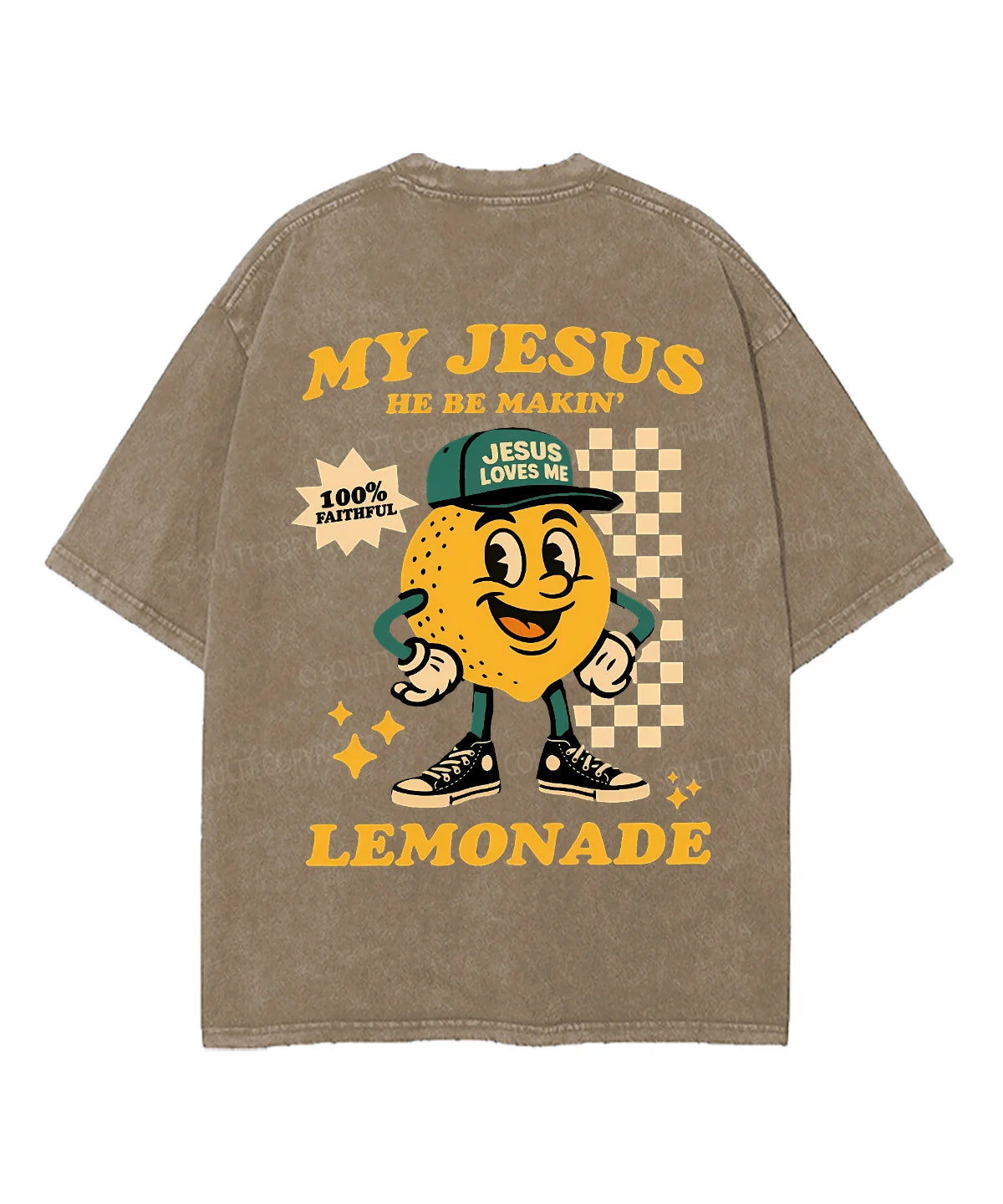 Life Gave Me Some Lemons Double Sided Unisex Washed Christian T-shirt