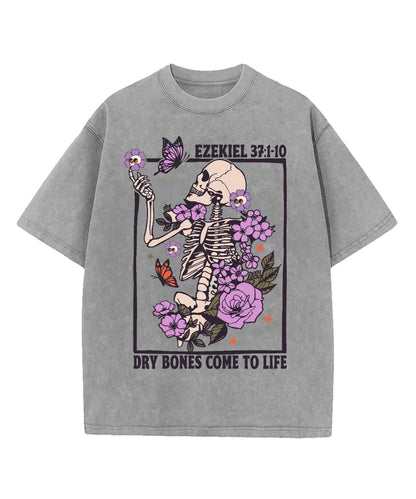 Dry Bones Come To Life Washed Christian T-shirt